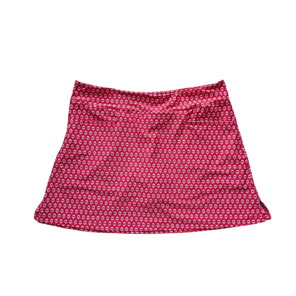 Jude Connally Skort Womens M Red Floral Resort Coastal Beachy Tennis Mature